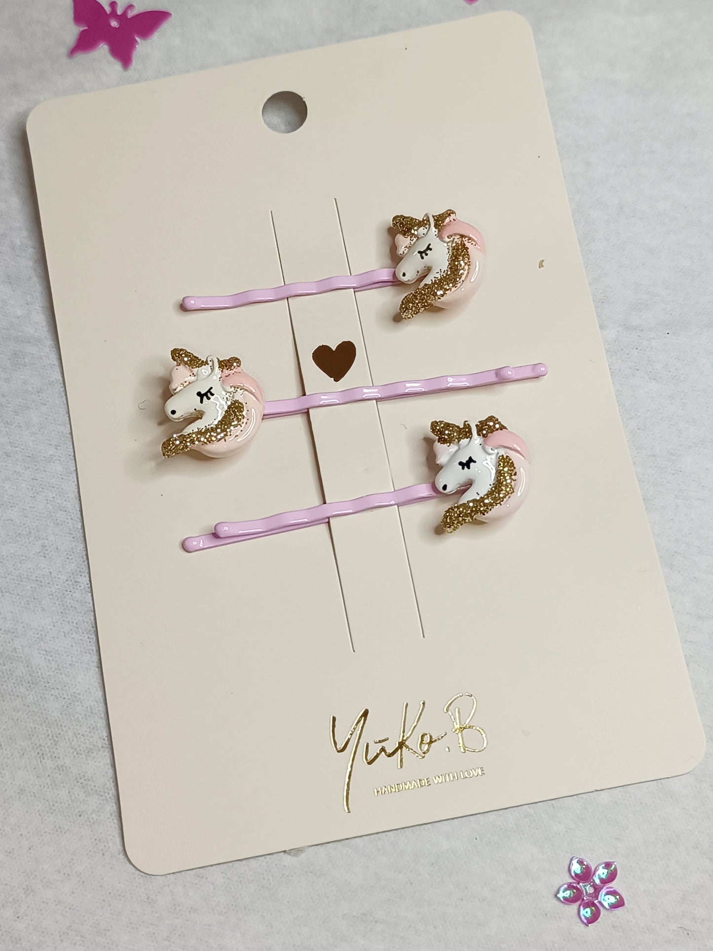 Barrettes "unicorn"