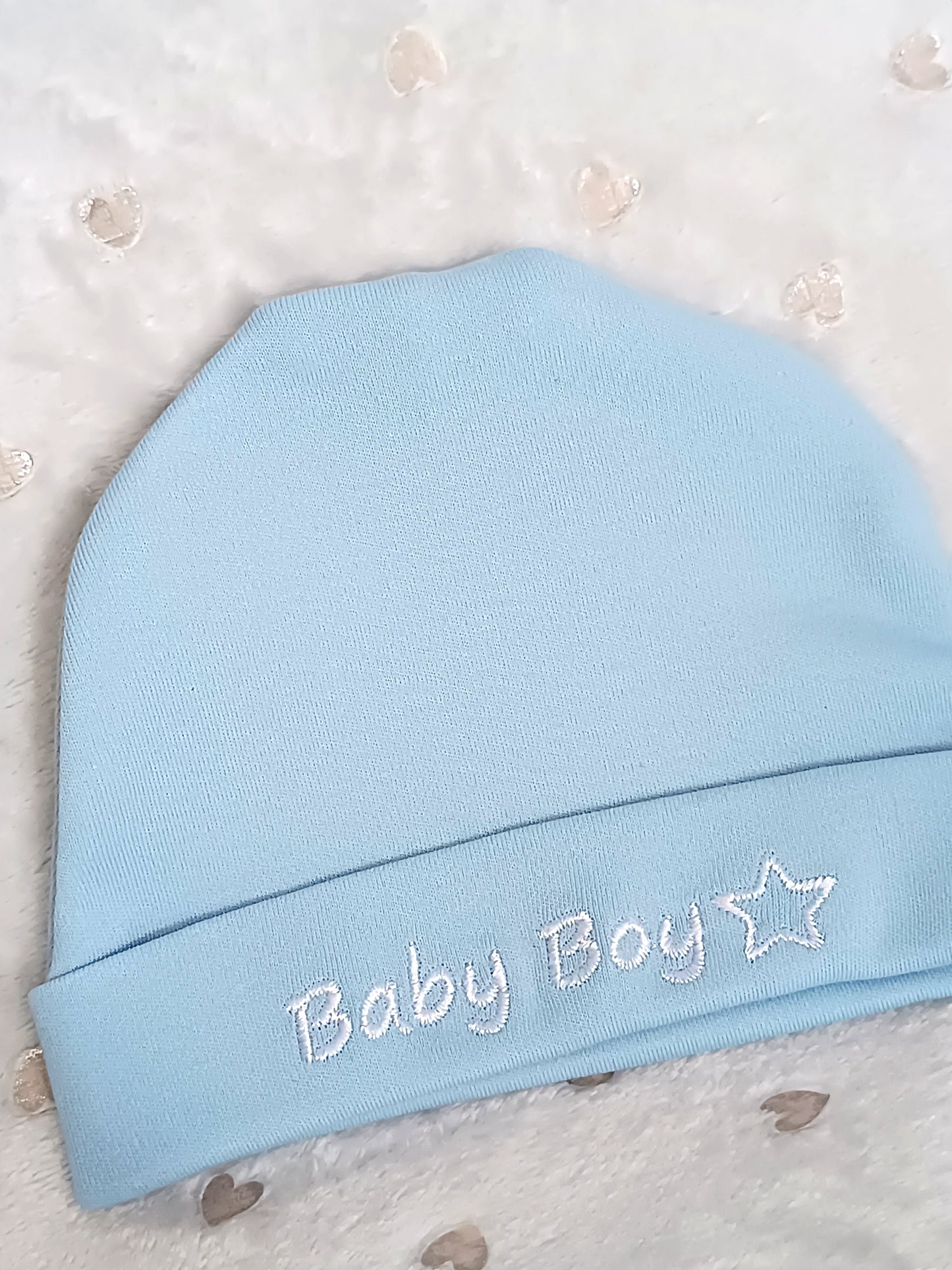 Bonnet naissance " Baby boy"